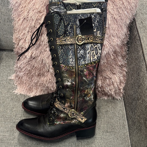 L’Artiste Tall Leather Boots Size 41 - Picture 7 of 7